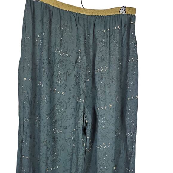 Donna Jessica Animal Print Pull On Pants Size 3 Lg Lagenlook Art to Wear USA - Picture 5 of 13